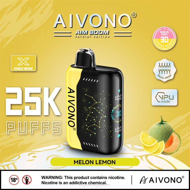 Aivono AIM BOOM 25000 Melon Lemon - 82P6348 Best Disposable Vape Singapore