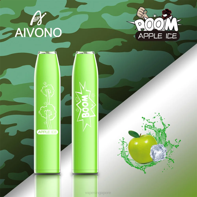 Aivono AIM BOOM 600 Apple Ice - 82P6354 Disposable Vape Singapore