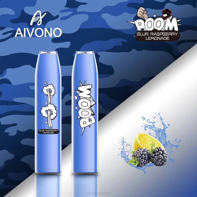 Aivono AIM BOOM 600 Blue Raspberry Lemonade - 82P6355 Disposable E Cigarette Singapore