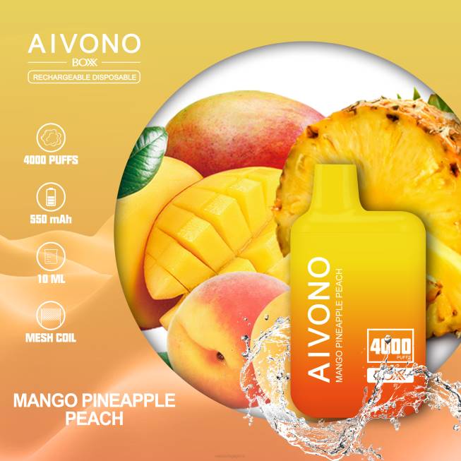 Aivono AIM BOXX 4000 Mango Pineapple Peach - 82P6219 Disposable Vape Singapore
