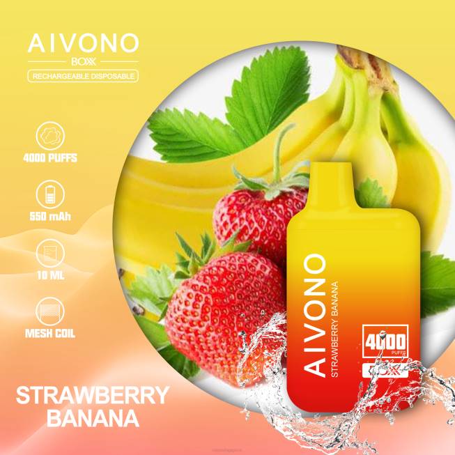 Aivono AIM BOXX 4000 Strawberry Banana - 82P6231 Best Disposable Vape Singapore