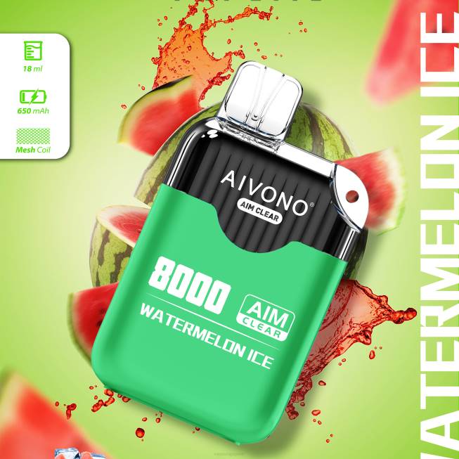 Aivono AIM CLEAR 8000 Watermelon Ice - 82P6204 Best Disposable Vape Singapore