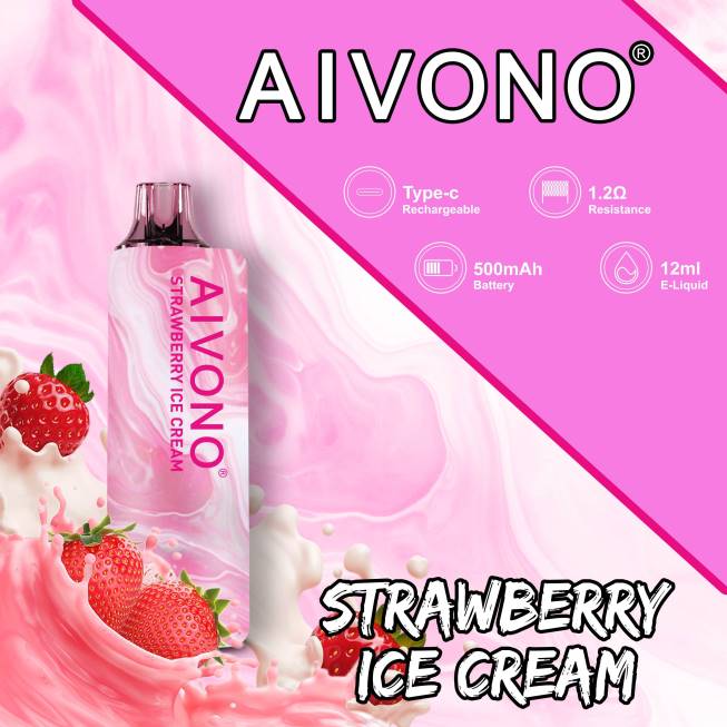 Aivono AIM GUN 7000 Strawberry Ice Cream - 82P6105 Best Disposable Vape Singapore