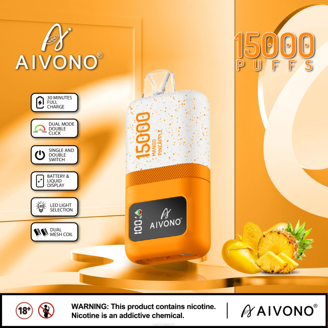 Aivono AIM magic 15000 Mango Pineapple - 82P669 Best Disposable Vape Singapore