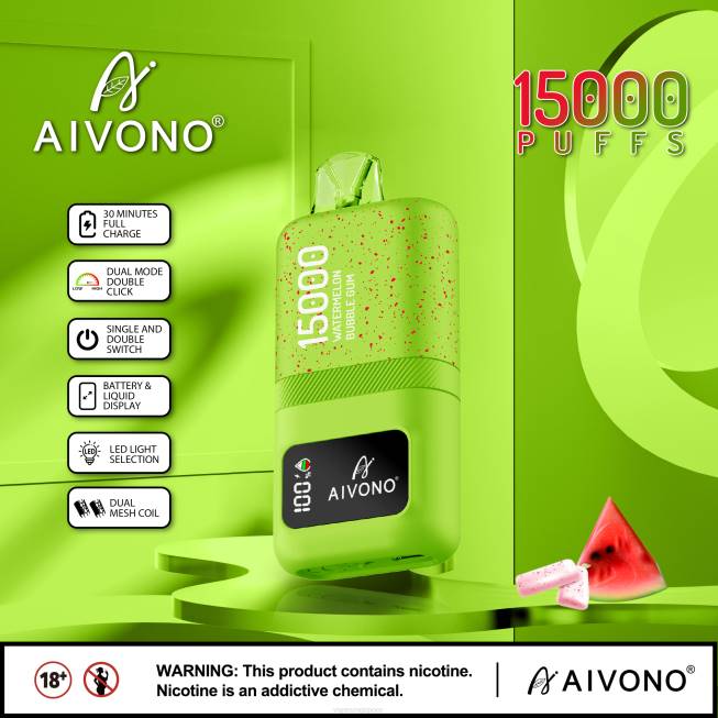 Aivono AIM magic 15000 Watermelon Bubble Gum - 82P665 Vape Singapore