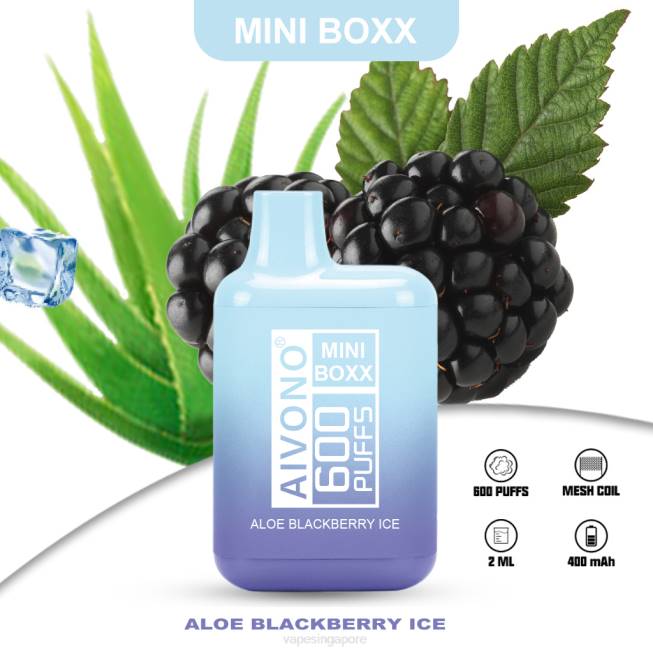 Aivono AIM MINI BOXX 600 Aloe Current Ice - 82P6240 Best Disposable Vape Singapore