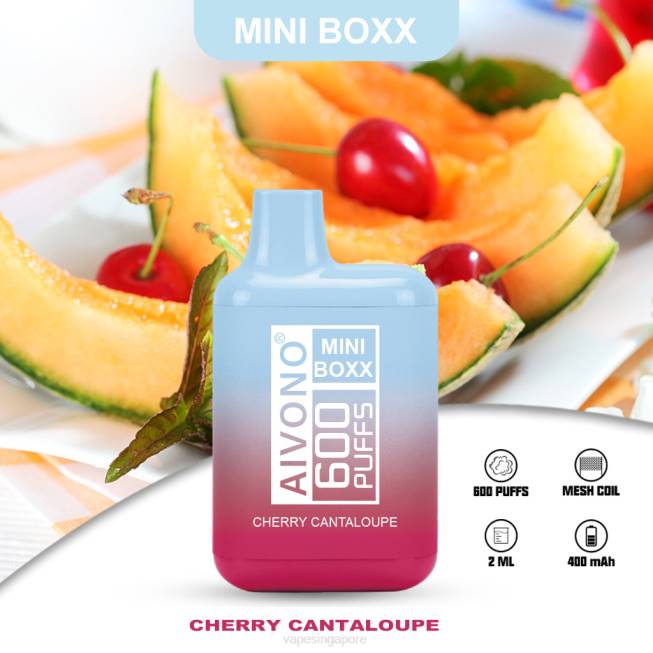 Aivono AIM MINI BOXX 600 Cherry Cantaloupe - 82P6239 Disposable Vape SG