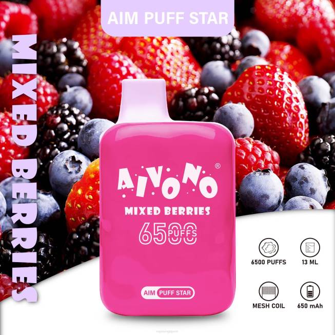 Aivono AIM PUFF STAR 6500 Mixed Berries - 82P6290 Vape Singapore