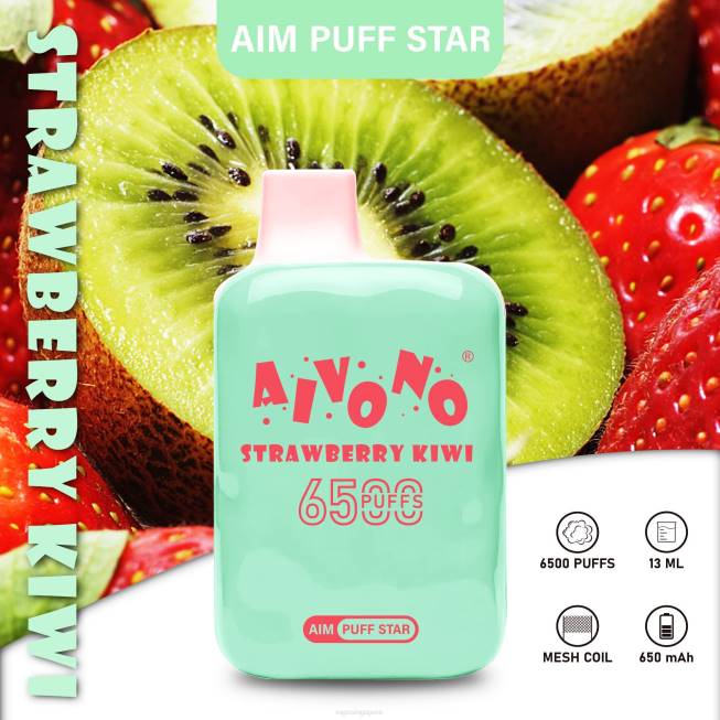 Aivono AIM PUFF STAR 6500 Strawberry Kiwi - 82P6294 Best Disposable Vape Singapore