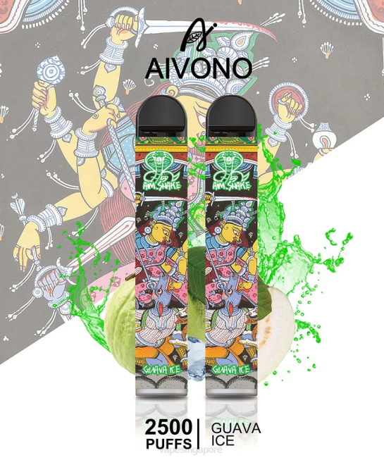 Aivono AIM SNAKE 2500 Guava Ice - 82P6307 Vape Supplier Singapore