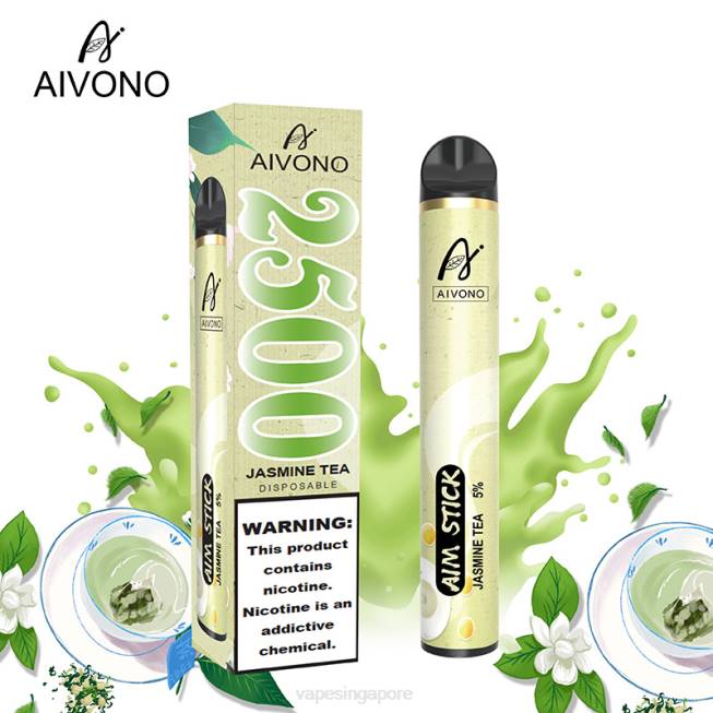Aivono AIM STICK 2500 Jasmine Tea - 82P6157 Disposable E Cigarette Singapore