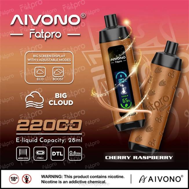Aivono Fatpro 22000 Cherry Raspberry - 82P64 Disposable E Cigarette Singapore