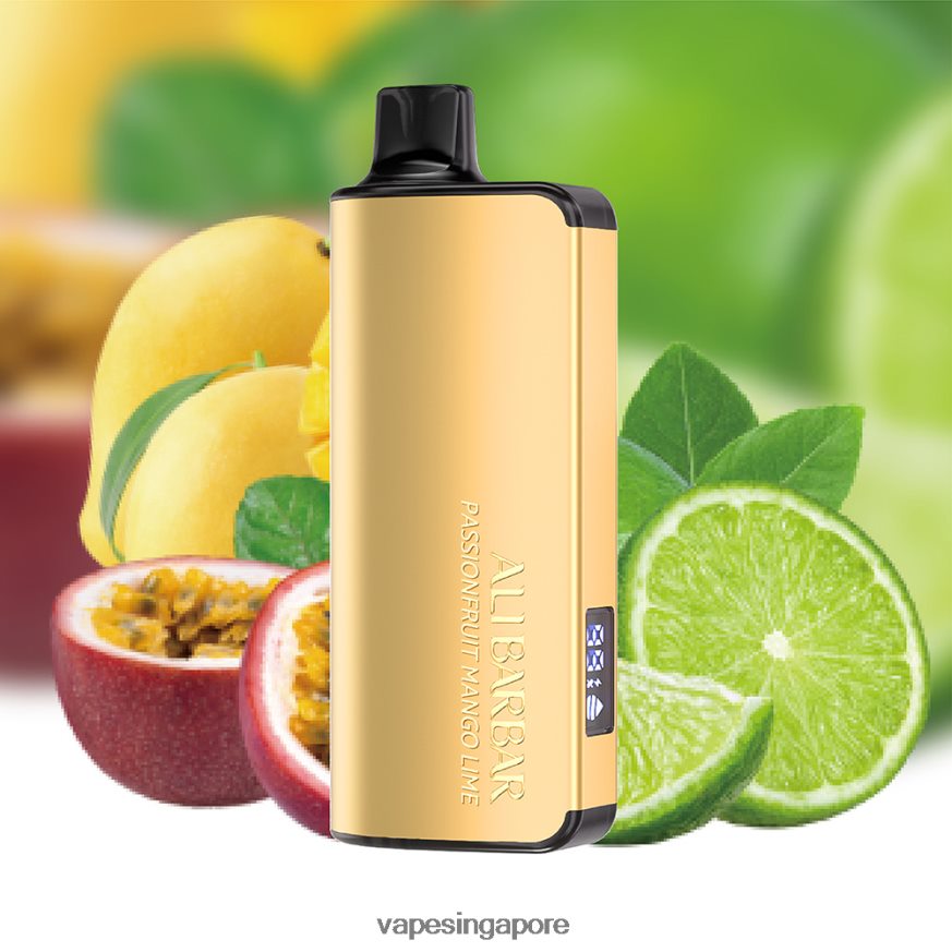 Disposable E Cigarette Singapore ZB848022 Alibarbar Ingot 9000 Disposable Vape Passionfruit Mango Lime
