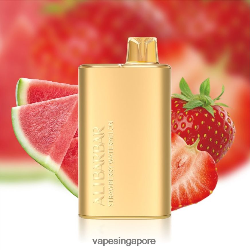 Disposable E Cigarette Singapore ZB848013 Alibarbar Rich 8000 Disposable Vape Strawberry Watermelon
