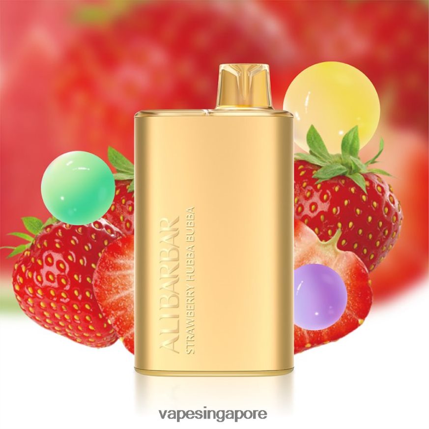 Disposable Vape Singapore ZB848012 Alibarbar Rich 8000 Disposable Vape Strawberry Hubba Bubba