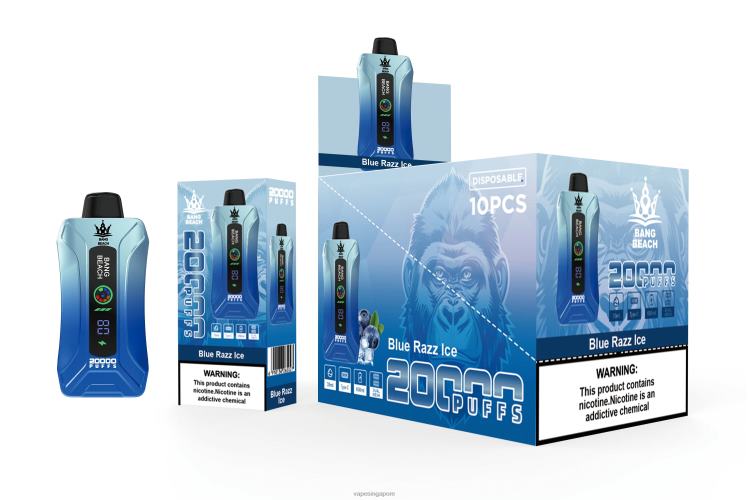 Bang Beach 20000 Puffs Smart Screen Vape JL06V11 - Vape Singapore Blue Razz Ice