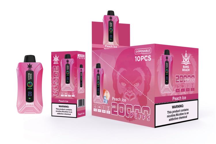 Bang Beach 20000 Puffs Smart Screen Vape JL06V9 - Vape Wholesale Supplier Peach Ice