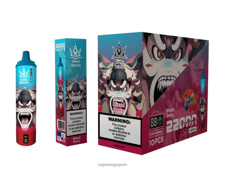 Bang Beach 22000 Puffs Smart Screen JL06V21 - Disposable Vape Singapore Mixed Berry