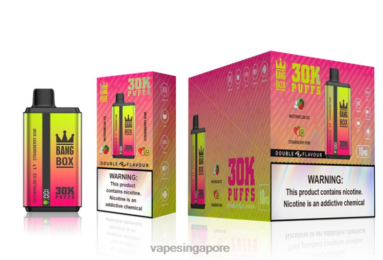 Bang Box 30000 Puffs Dual Flavors JL06V62 - Vape Wholesale Near Me Watermelon Ice & Strawberry Kiwi