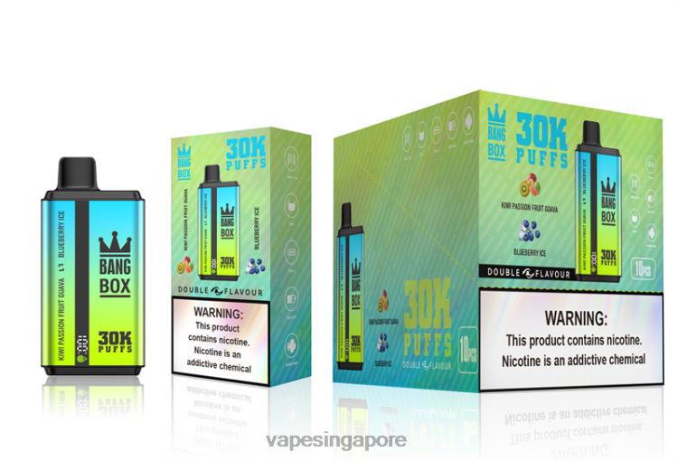 Bang Box 30000 Puffs Dual Flavors JL06V65 - Vape Singapore Kiwi Passion Fruit Guava & Blueberry Ice
