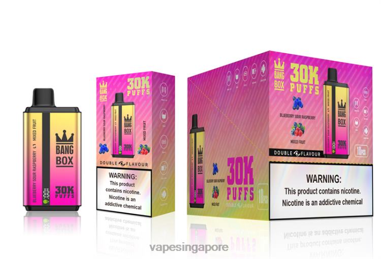 Bang Box 30000 Puffs Dual Flavors JL06V66 - Disposable Vape Singapore Blueberry Sour Raspberry & Mixed Fruit