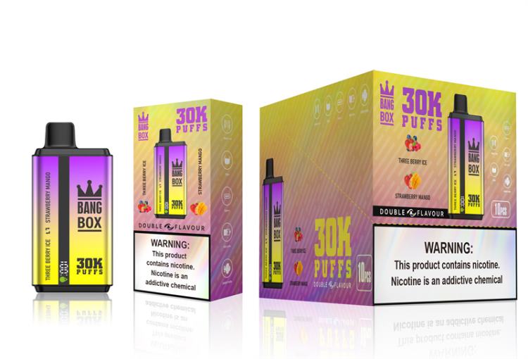 Bang Box 30000 Puffs Dual Flavors JL06V67 - Disposable E Cigarette Singapore Three Berry Ice & Strawberry Mango