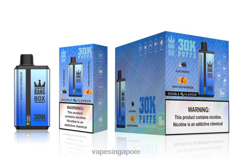 Bang Box 30000 Puffs Dual Flavors JL06V71 - Vape Wholesale Near Me Black Dragon Ice & Mango Peach Watermelon