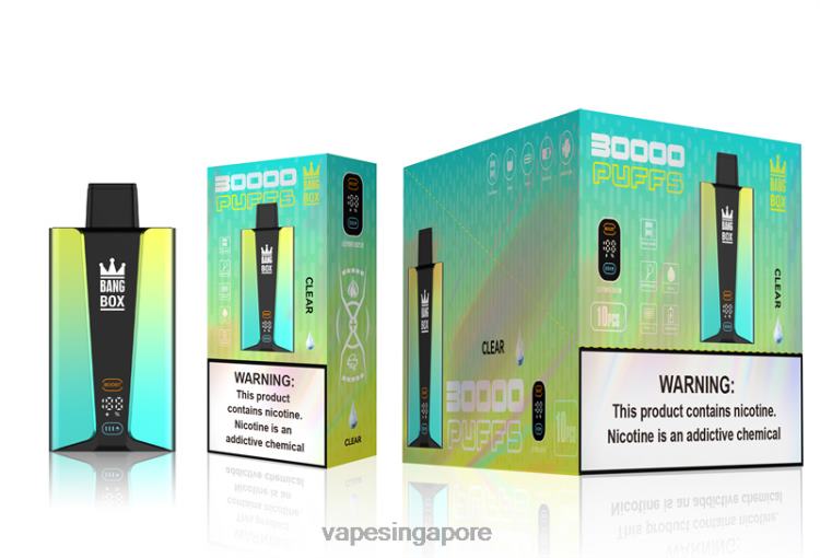 Bang Box 30000 Puffs Smart Screen JL06V76 - Disposable E Cigarette Singapore Clear