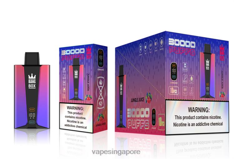 Bang Box 30000 Puffs Smart Screen JL06V78 - Best Disposable Vape Singapore Jungle Juice