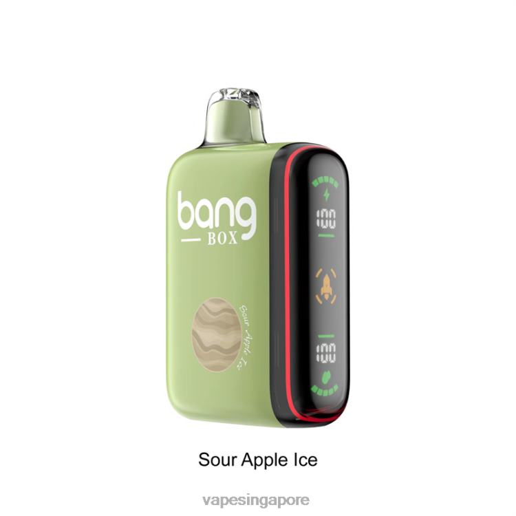 Bang Box 9000-18000 Puffs Intelligent Power Display JL06V28 - Vape Supplier Singapore Sour Apple Ice