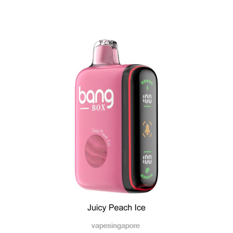 Bang Box 9000-18000 Puffs Intelligent Power Display JL06V29 - Vape Singapore Juicy Peach Ice