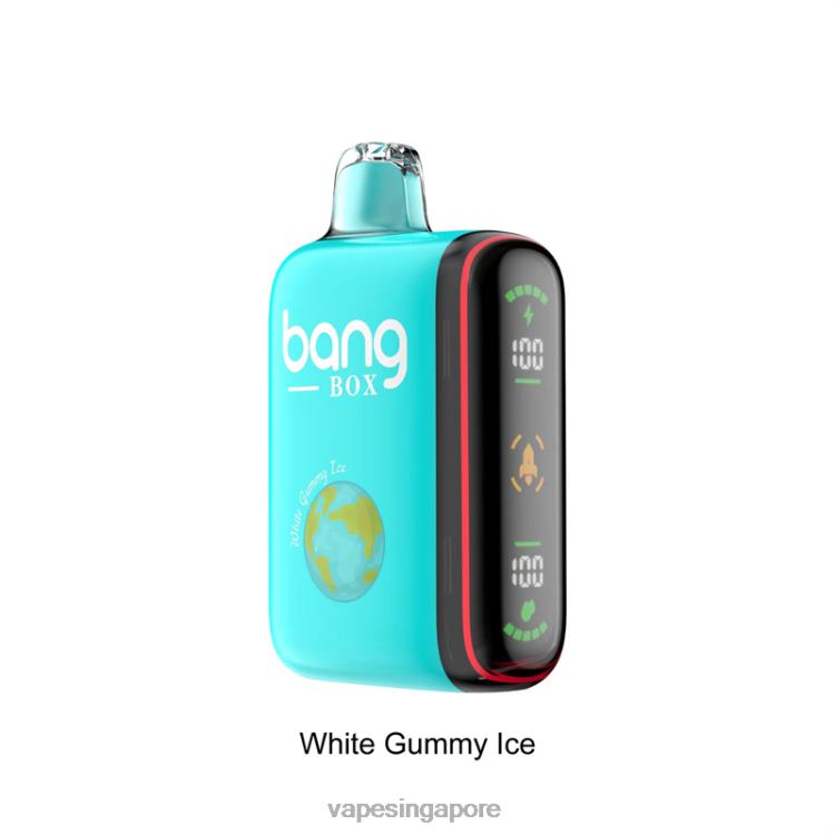 Bang Box 9000-18000 Puffs Intelligent Power Display JL06V30 - Disposable Vape Singapore White Gummy Ice