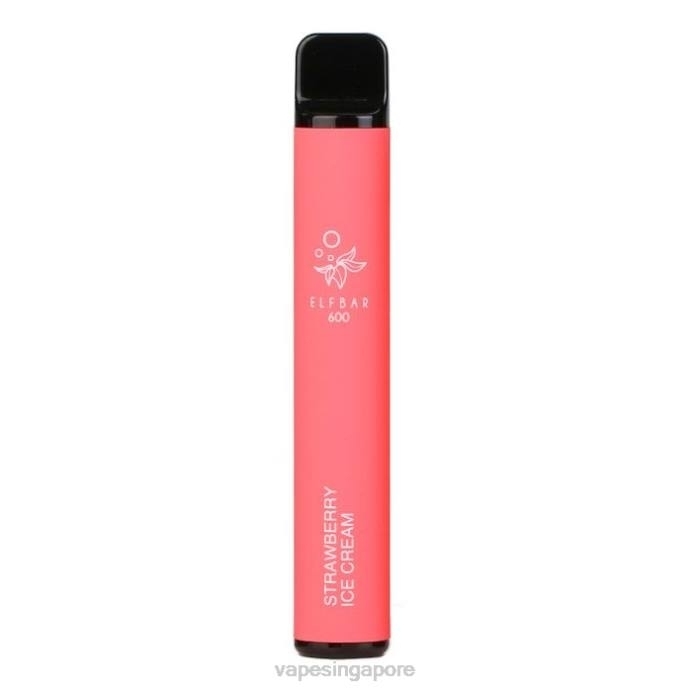 Strawberry Ice Cream - disposable e cigarette Singapore 2PLF104 ELFBAR 600