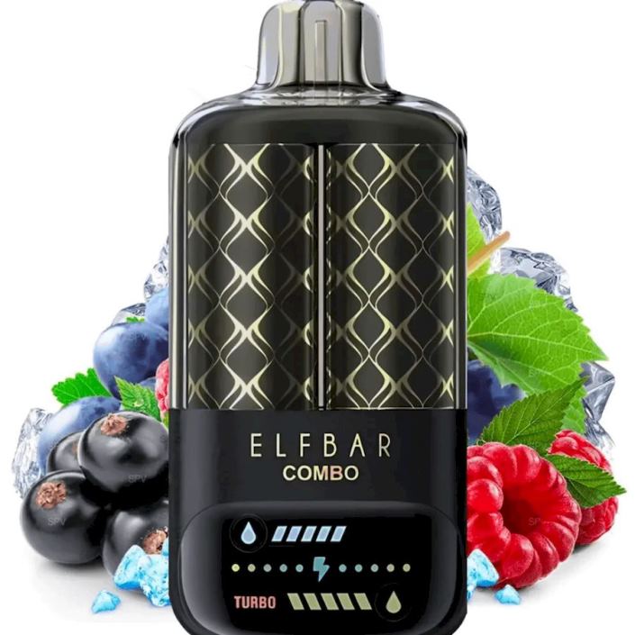 Elf Bar Combo 25000 - LT80N8 Blackcurrant Raspberry & Grape Vape Wholesale Near Me