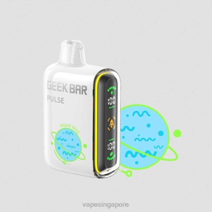 Miami Mint - disposable e cigarette Singapore 2PLF74 GEEK BAR Pulse Planet Edition 7500 PUFFS/15000 PUFFS