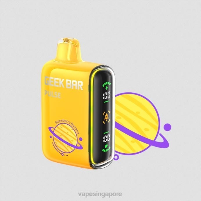 Strawberry Banana - Vape supplier Singapore 2PLF75 GEEK BAR Pulse Planet Edition 7500 PUFFS/15000 PUFFS