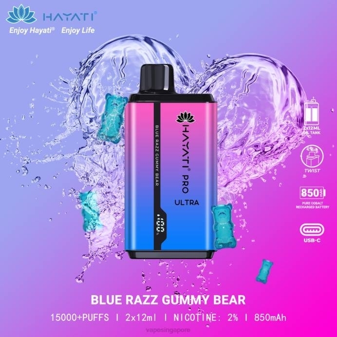 Blue Razz Gummy Bear - Vape Wholesale near me 2PLF199 Hayati Pro Ultra