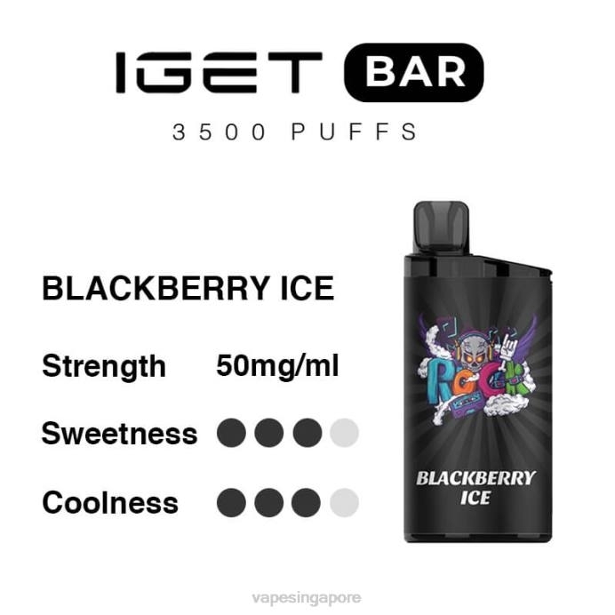 Blackberry Ice - Vape Wholesale supplier 2PLF91 IGET BAR 3500 5% NICOTINE