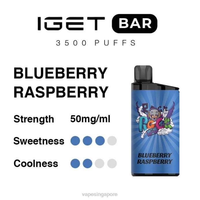 Blueberry Raspberry - Vape Wholesale price list 2PLF92 IGET BAR 3500 5% NICOTINE