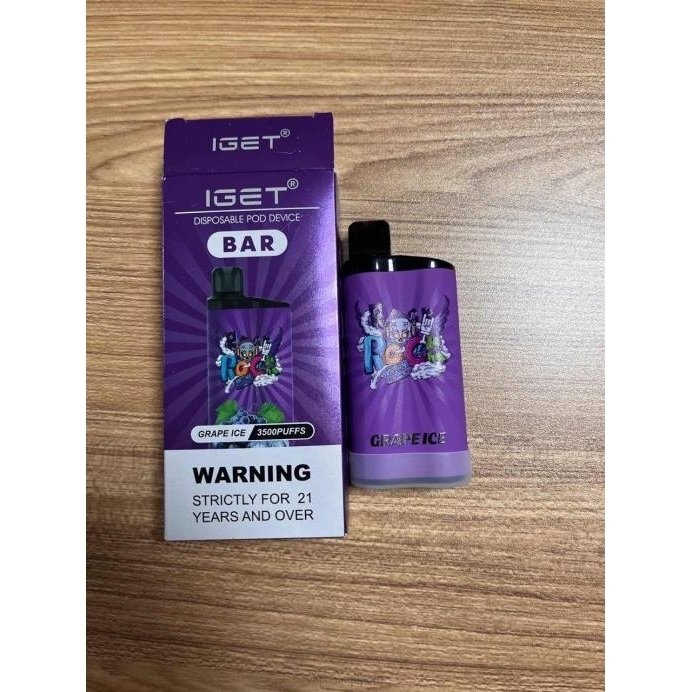Grape Ice - disposable Vape Singapore 2PLF88 IGET BAR 3500 5% NICOTINE