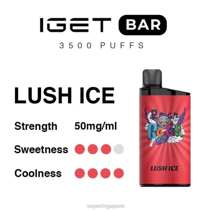 Lush Ice - Vape Singapore 2PLF93 IGET BAR 3500 5% NICOTINE