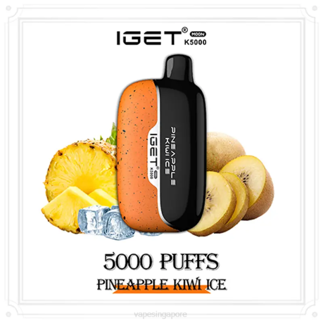 Best Disposable Vape Singapore VL6014 Pineapple Kiwi Ice IGET Moon K5000