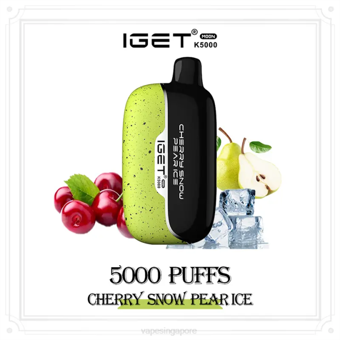 Disposable Vape Sg VL605 Cherry Snow Pear Ice IGET Moon K5000