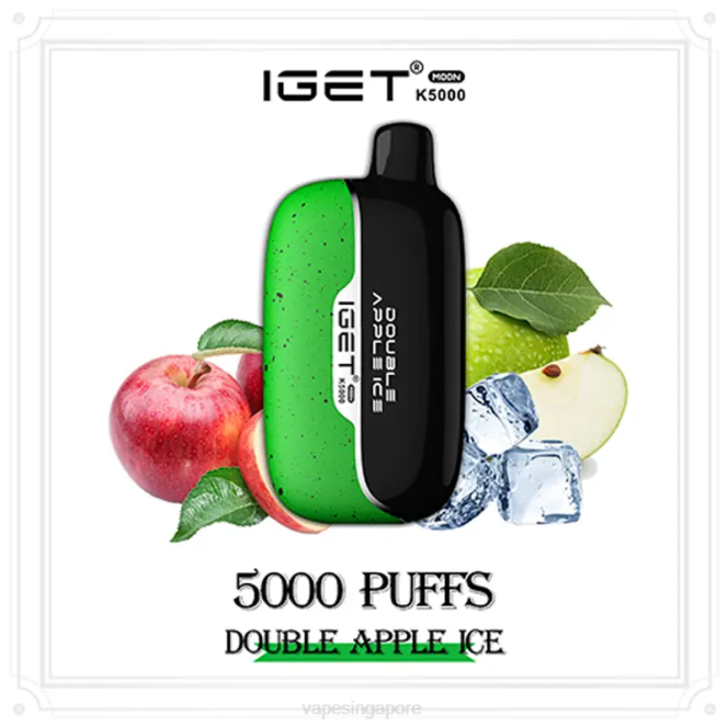 Disposable Vape Singapore VL6019 Double Apple Ice IGET Moon K5000