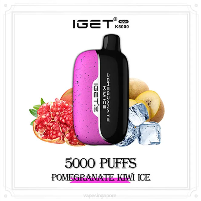Vape Supplier Singapore VL6017 Pomegranate Kiwi Ice IGET Moon K5000