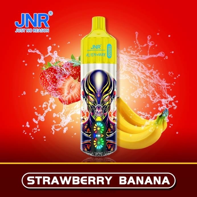 Strawberry Banana - best disposable Vape Singapore 2PLF567 JNR ALIEN MAX