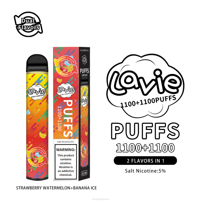 LAVIE BAR Switch 2200 Puffs 4HB0295 | Vape Wholesale Prices Strawberry Watermelon/Banana Ice