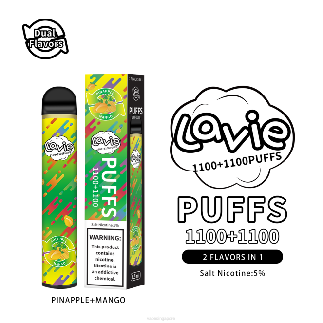 LAVIE BAR Switch 2200 Puffs 4HB0296 | Vape Wholesale Near Me Pinapple/Mango