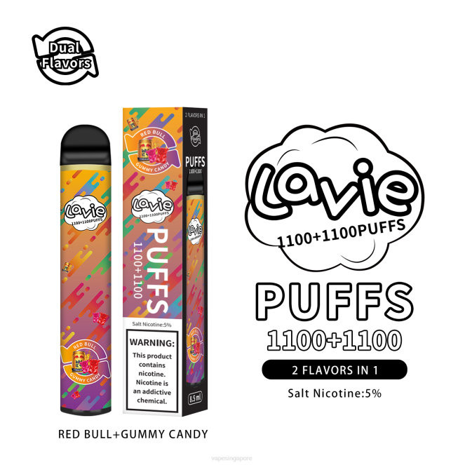 LAVIE BAR Switch 2200 Puffs 4HB0299 | Vape Singapore Red Bull/Gummy Candy