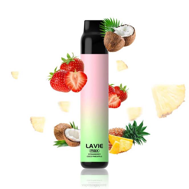 LAVIE BAR 5000 Puffs - MAX 4HB0283 | Disposable E Cigarette Singapore Strawberry Coco Apple